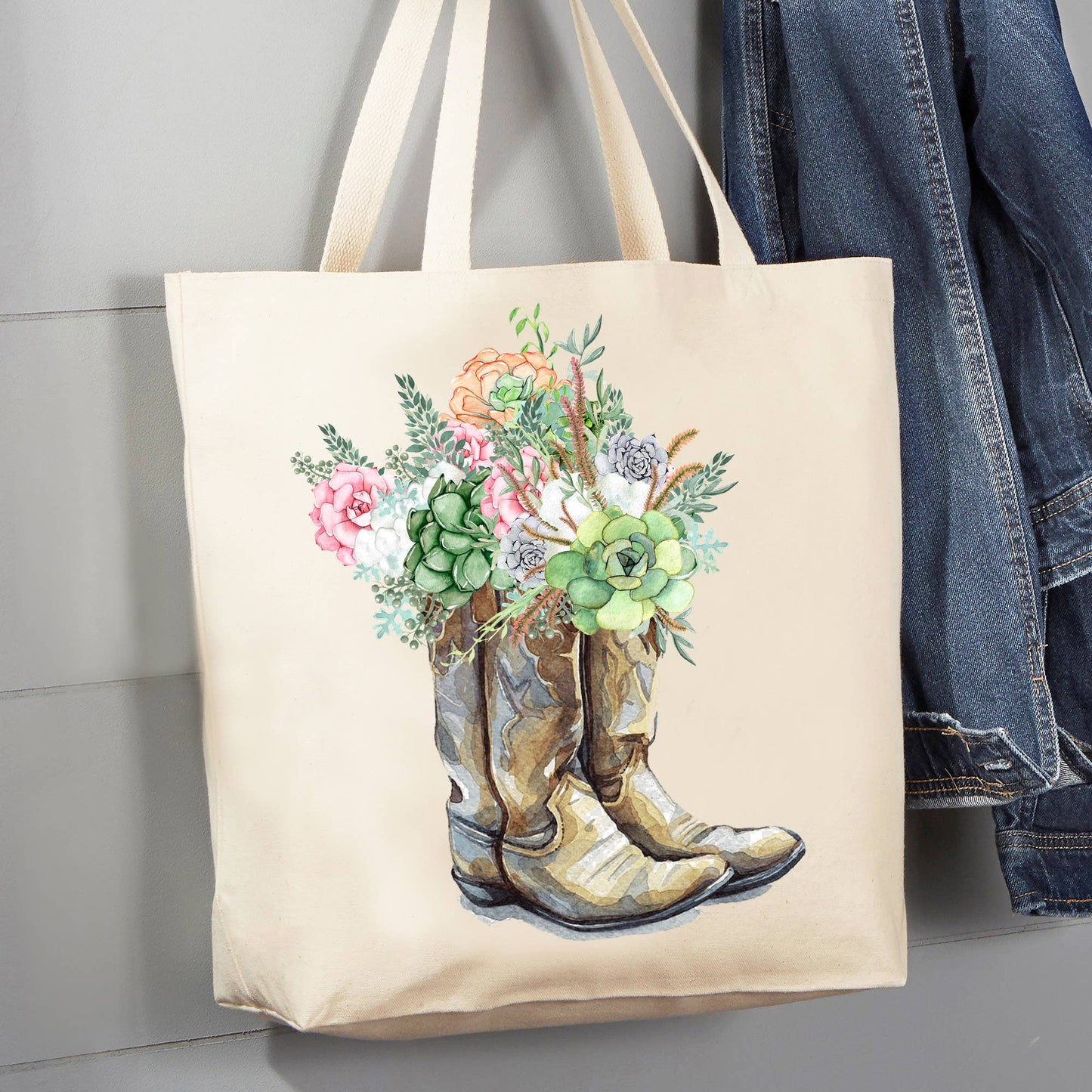 Too Cute Not To Reuse Canvas Tote/Grocery Bag!